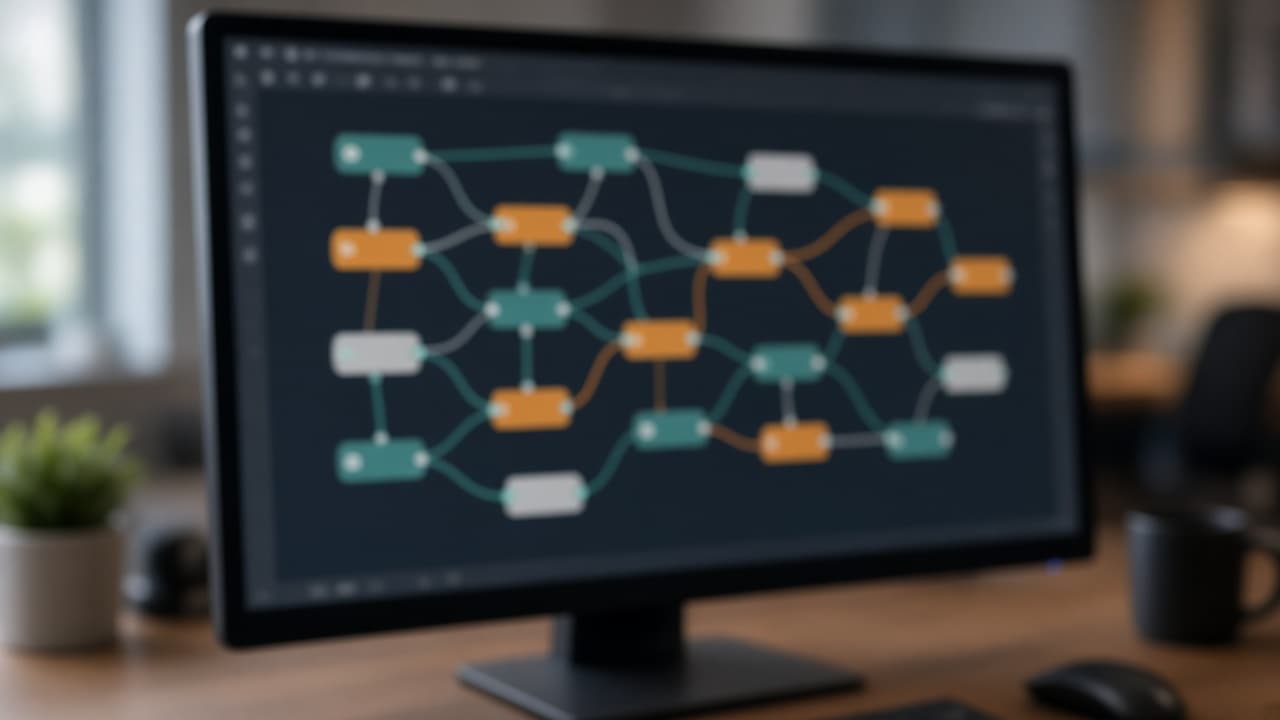 Scherm met een automatiseringsdiagram